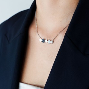 Lantisor argint cu perla naturala alba si cristale DiAmanti SK19250N_W-G (Argint 925‰ 5 g.)